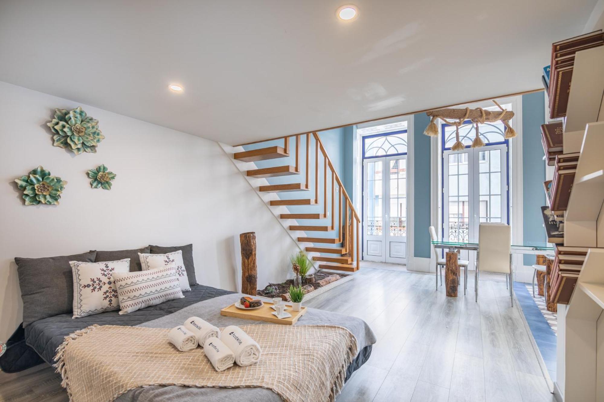 포르투 Deluxe Spacious Flats W Mezzanine By Host Wise 아파트 객실 사진